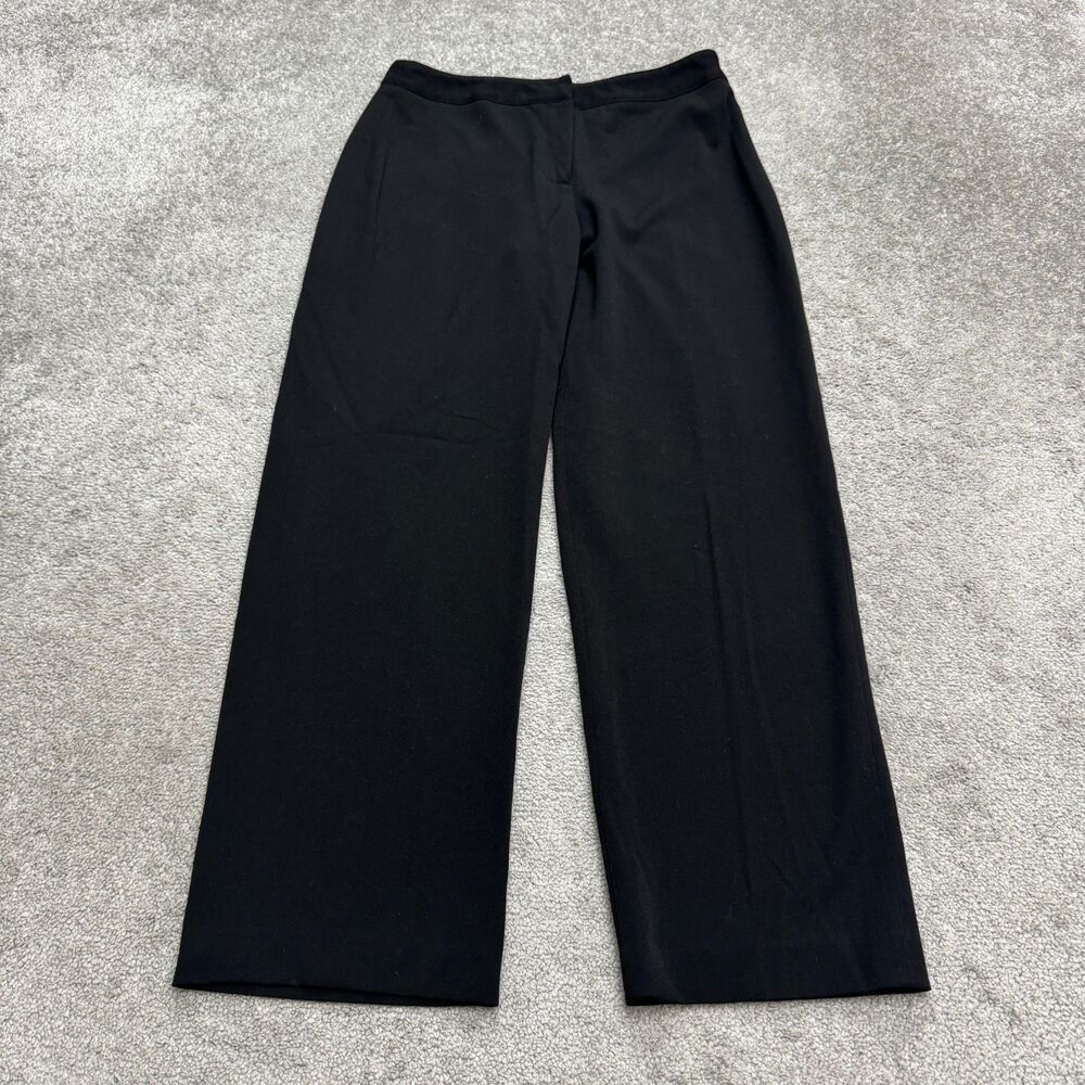 Apt. 9 Wide Leg Dress Pants Trouser Womens 10 Petite Black High Rise Career Work